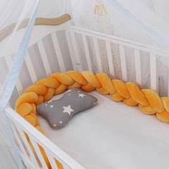 Baby Stoßfänger Bett Geflecht Knoten Kissen Kissen Stoßstange für Infant cuna Bebe lit Krippe Protector Nestchen Room Decor