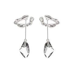 Vintage Crystal Tassel Without Pierced Ear Clip