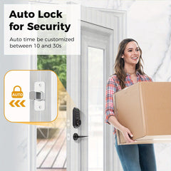 Keypad Door Lock - Keyless Entry Door Lock - Arpha Front Door Lock Set with 2 Door Knobs -100 Code Smart Deadbolt Lock - Anti-Peeking Password - Auto Lock Easy to Install