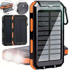 Jarreims Emporium: Rugged black/orange solar power bank and light.