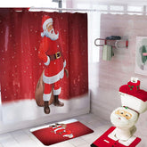Frohe Weihnachten Badezimmer Vorhang Weihnachtsmann WC-Sitz Weihnachtsdekorationen