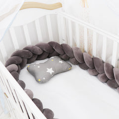 Baby Stoßfänger Bett Geflecht Knoten Kissen Kissen Stoßstange für Infant cuna Bebe lit Krippe Protector Nestchen Room Decor