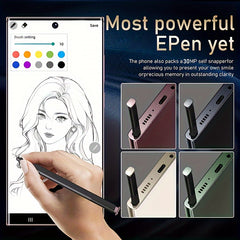 SEREE 5G Mobile Phone Ten Nucleus Android 13 Mobile Phone With Built-inpen, 8GB+ 256GB, 7.3-inch Display, 50MP+13MP Camera, 108 Million HD Rear Cameras 7000mAh Dual SlM Complete Accessories