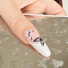 XMQ Nail Art Stamping Plates Butterfly designs Flower Templates