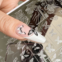 XMQ Nail Art Stamping Plates Butterfly designs Flower Templates