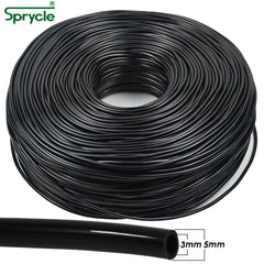 Sistema de riego por microgoteo SPRYCLE de 5 m a 140 m con manguera de PVC de 3/5 mm para jardín con conector de 2 vías, tubo de 1/8'', gotero de flecha para invernadero