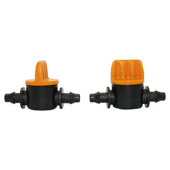 Mini válvula con manguera de 4/7 mm, válvula de control de flujo de agua con púas para riego de jardín, herramientas agrícolas, accesorios de riego por goteo, 10 piezas