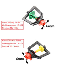 5 aspersores giratorios de 360 grados con microboquilla de refracción para jardín, sistema de riego por goteo, humidificador colgante