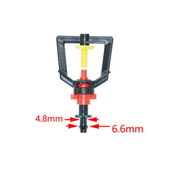 5 aspersores giratorios de 360 grados con microboquilla de refracción para jardín, sistema de riego por goteo, humidificador colgante