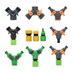 3/4" Thread Garden Tap Water Splitter 2-Way Garden Hose Valve Y Type Watering Adjustable Switch Controller