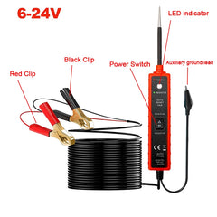 Auto-Stromkreistester, 6-24 V DC, Kfz-Multifunktions-Antriebsteststift, Auto-Spannungstester, Leistungssonden-Diagnosescanner