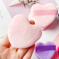 7-teiliges Make-up-Puderquaste mit doppeltem Verwendungszweck, superweiche Kosmetikschwämme aus Samt, herzförmige Puffs zum Konturieren, Luftkissen für die Augenwinkel