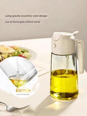 Glass Spray Oil Bottle Jar Spray Dual-Use Air Fryer Kitchen For Home Spray Oil Dispenser Oil Tank Seasoning Edible