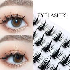 Hot Hand Made 3d Fulffy Eyelash Extension Segmented Flase Lashes Dramatic Lash Bundles Soft Ribbon Strip Eyelashes Makeup Lashes
