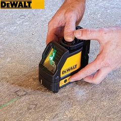 DEWALT DW088CG Green Cross Line Laser Level Self-Leveling 4X Brighter IP54 Magnetic Base 20M Range Construction Tool