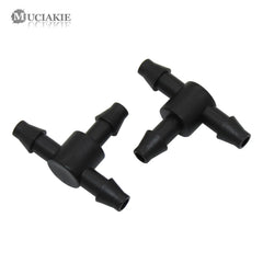MUCIAKIE - 50 piezas de conector en T de púas de 3 vías de 4/7 mm para manguera de riego de jardín, herramienta de riego por microgoteo, acoplamientos de 1/4"