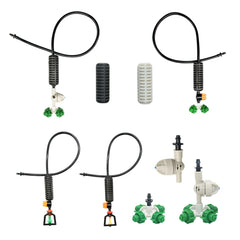 Boquilla nebulizadora antigoteo, sistema de riego por aspersión con nebulización de agua, kit de rociador ajustable de 4/5/6/7 vías para humidificación de invernaderos