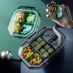 6 Grids Pill Storage Box Travel Medicines Storage Box Drug Separation Mini Portable Organizer Container With Seal Ring