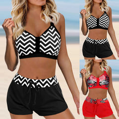 High Waisted Sexy Bikinis Sets For Womens Color Block Push Up 2 Piece Swimsuits Brazilian Beach Bathing Suit Oversized M-Xxl