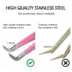 NATUHANA New Type Eyelash Extension Tweezers For Lash Artists We can to print your logo