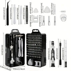 115-In-1 Enhanced Screwdriver Set, Highly Powerful And Durable, Complete Tool Kit, Multi-Functional Disassembly Dedicated, Equip