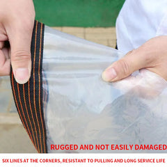 Lona gruesa transparente impermeable para jardín, lona de polietileno transparente a prueba de lluvia, cubierta para plantas, tela aislante para cobertizo con ojales