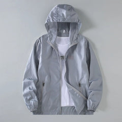 Herren Sommer Ultradünne Sonnenschutzkleidung Koreanischer Stil Lässige Vielseitige Leichte Jacke Lockere Passform Atmungsaktiver Mantel