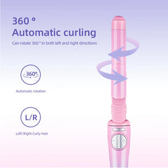 25mm Full Automatic Rotating Curling Iron 2024 Hair Curling Wand Professional Ceramic Auto Hair Curler Lcd Curling Iron Styler