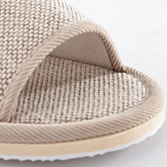 Home Slippers Women'S And Men'S Shoes Couples Plain Home Linen Slippers Indoor Flat Shoes Sandals Guest Slippers Women Shoes
