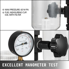 SucceBuy Diesel Fuel Injector Nozzles Tester with Dual Scale Gauge 6000PSI Engine Fuel Tester Repair Tool for Car Tractor Truck