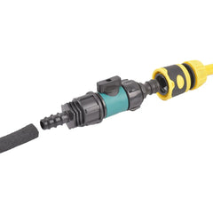 Kunststoff-Ventil-Schnellverbinder, 3/4 Zoll Gewinde auf PE-Rohr, Widerhaken-Anschlüsse, 16/20/25 mm, Gartenbewässerung, Verlängerungsschlauch, Adapterschalter