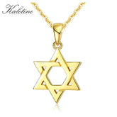 Kaletine brand gold Star of David pendant and chain.