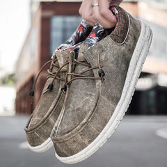 New Casual Slip-on Canvas Shoes For Men Fashion Blue Lightweight Men's Loafers Trendy Flat Comfortable Breathable Men's Sneakers