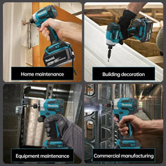 2025 Makita DTD173 bule 18v Brushless Lithium-ion Impact Driver Power Tool Multifunctional Tool, Drill Bit, Power Tool