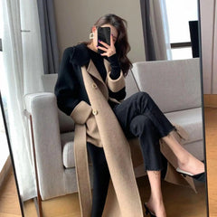 Women Winter Coat Chic Lapel Women Winter Overcoat Outwear Women Winter Overcoat Elegant Soft Winter Overcoat for Shopping