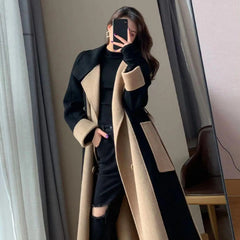 Women Winter Coat Chic Lapel Women Winter Overcoat Outwear Women Winter Overcoat Elegant Soft Winter Overcoat for Shopping