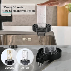 Automatic Glass Cup Washer High Pressure Kitchen Faucet Glass Rinser Stainless Steel Bar Cup Cleaner for Kitchen Sinks Wash Tool