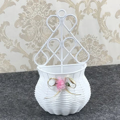 Hängen Blume Korb Garten Party Handgemachte DIY Vase Kleinigkeiten Organizer Wand Künstliche Rattan Wohnkultur Töpfe