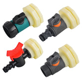 3/4 Zoll Regentonnen-Schottverschraubungssatz, PVC-Regentonnenventil mit Schlauchadapter, Regentonnen-Kit für Aquarien, Wassertanks, Pools