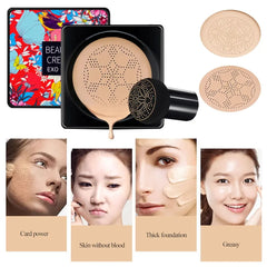 Magic Foundation Mushroom Head Air Cushion CC Cream Waterproof Brighten Foundation Cream Women Base Makeup Face Korean Cosmetics