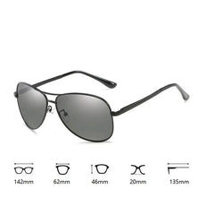 Luxury Photochromic Pilot Polarized Sunglasses Men Women Driving Chameleon Sun Glasses Change Color Day And Night UV400 Eyewear