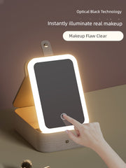 Carry Foldable Storage Box Dormitory Students Cosmetic Mirror