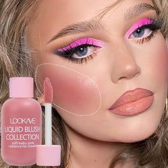 Mini Peach Pink Liquid Blush Waterproof Natural Cheek Blush Makeup Brighten Highlighter Professional Korean Makeup Cosmetic
