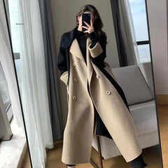 Women Winter Coat Chic Lapel Women Winter Overcoat Outwear Women Winter Overcoat Elegant Soft Winter Overcoat for Shopping