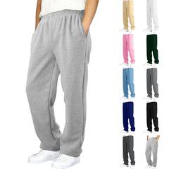 Mens Fleece Lined Sweatpants Wide Straight Leg Pants Bottom Sweatpants Joggers Pants Workout High Waisted Yoga Pants 10 Star