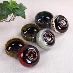 Macetas de cerámica esmaltada para bonsái con flujo variable en horno Contenedores para bonsái de exterior Cerámica decorativa moderna Suministros de horticultura