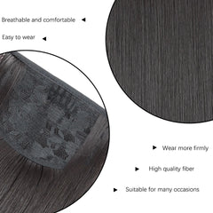 Kunsthaar, 22 Zoll lang, glatt, hitzebeständig, glattes Haar mit Pferdeschwanz, Kunsthaar, Chip-in, natürliches Haarteil, Kopfbedeckung