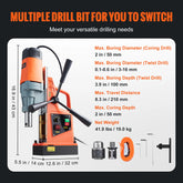 SucceBuy 1300W 1400W 2" Electric Drilling Machine Magnetic Drill Press Boring Diameter Power Drill 810 PRM Drill