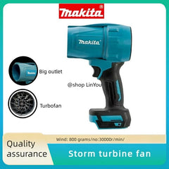 Makita 30000RPM Violent Blower Turbo Jet Fan 18V Electric Air Duster Wind Speed Turbo Rechargeable Cleanin Tool