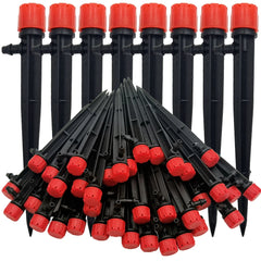 Oasis Garden Riego por goteo Aspersor ajustable de 360 grados Gotero de inserción de ajuste al suelo Manguera de 4/7 mm Invernaderos Patio